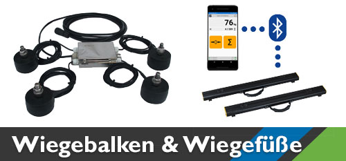 Wiegebalken und Wiegefüße