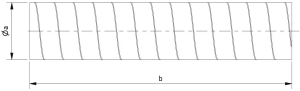 Technische Zeichnung Spiralschlauch