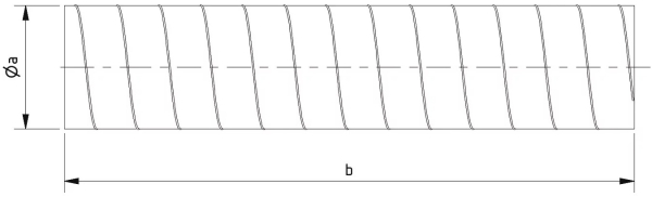 Technische Zeichnung Spiralschlauch