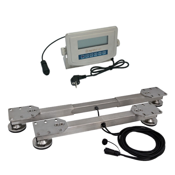 Wiegebalken mit Wiegeanzeige aus Edelstahl