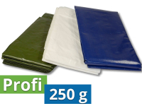 Abdeckplane 12 x 15 m 250g/m² (weiss/grün/blau)