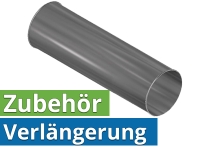 Verlängerung für Teleskopbelüftungsrohr einblasseitig 2 Meter Ø 400mm