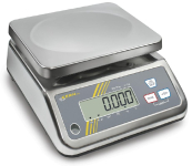 Edelstahlwaage, robust, platzsparend mit IP65 Schutz